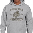 thumbnail image 2 of Wicked Witch University Hoodie Sweatshirt Unisex Medium Grey, 2 of 5