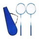 thumbnail image 2 of Raquetas de bádminton (2 unidades, 5-26 libras), volante para práctica y entrenamiento en césped. Azul, 2 of 9