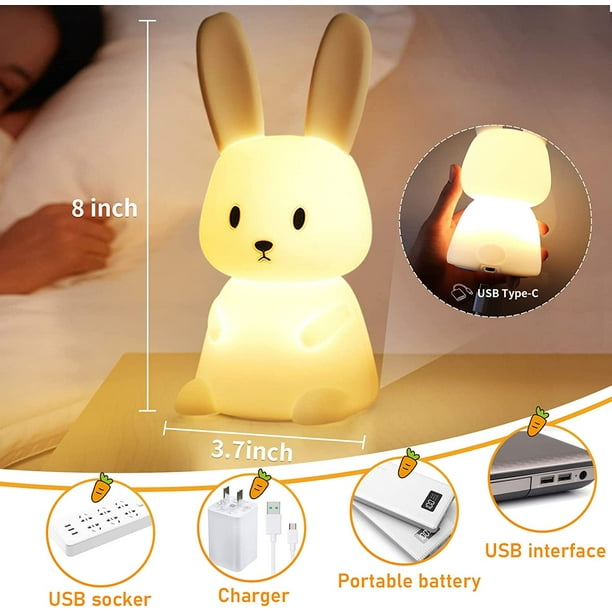 Veilleuse pour enfants, lampe de nuit rechargeable pour bébé