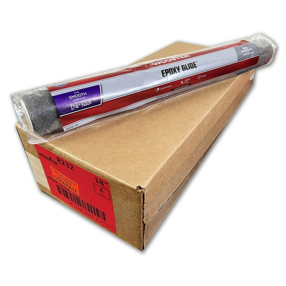 Wooster Brush R232 18 inch Epoxy Glide 1/4 inch Nap Roller Cover, Pack of 6