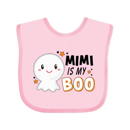 

Inktastic Mimi is My Boo with Cute Ghost Gift Baby Boy or Baby Girl Bib