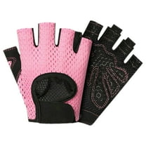 Ecotechnology Workout Gloves, Furenl Workout Gloves Gloves for Weight Lifting Cycling Gym Training Powerlifting Hanging Breathable & Fingerless for Men & Women, A Pair of Pink Gym Gloves