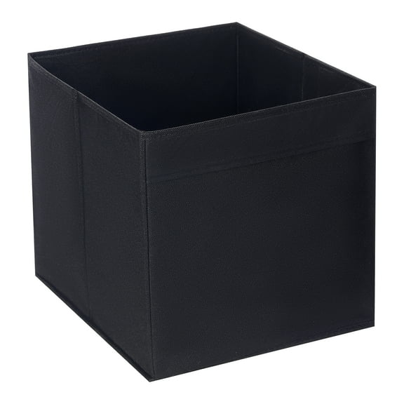 Unique Bargains Fabric Storage Cube Storage Bin Storage Basket Black 15*13*13in