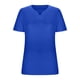thumbnail image 3 of Camisetas Casuales de Mujer Cuello en V Color Sólido Camiseta de Gran Tamaño Poliéster Ligero, Blusa Suelta para Verano Primavera Diaria, 3 of 5