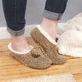 thumbnail image 3 of BambooMN Women's Fancy Yarn Slippers Non-Slip Cozy Lined - Brown - Medium - 1 Pair, 3 of 6
