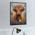 thumbnail image 4 of Highland Cow With Flower Oil Painting 500-Piece Puzzle for Adults - High-Quality Puzzle for Enjoyment,Wooden, 4 of 8
