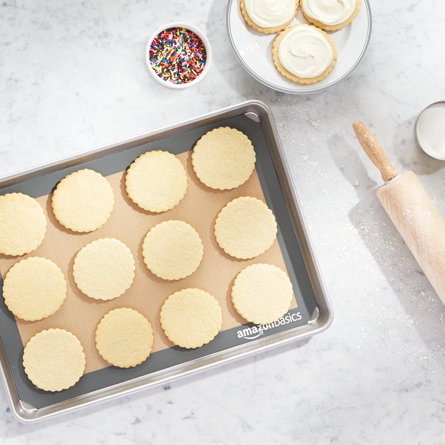 USA Pan Nonstick Silicone Half Sheet Baking Mat, Set of 2 – PastryBase
