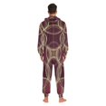 thumbnail image 4 of FORMRS Onesies Pajama for Adults Unisex Hoodie Winter Jumpsuit One Piece Sleepwear, Sizes S-2XL, Gold Abstract Pattern, 4 of 7