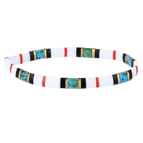 KELITCH Tila Miyuki Beads Bracelets Colorful Strand Stretch Bracelets Mixed Friendship Bracelets - 8M