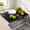 Black, variant on Goldeer Silicone Dish Drying Mat for Kitchen Counter, Dish Drying Pad, Non-Slip Drain Pad with Built-in Drain, Heat Resistant 14x19" Black