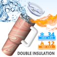 thumbnail image 5 of 40oz Tumbler with Handle and Straw, Vacuum Insulated Stainless Steel Travel Mug, Fits Car Cup Holder, Liquid & Marble Print, 5 of 6