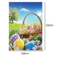 thumbnail image 2 of ABPHOTO 5x7ft Photography Backdrops Easter Theme Eggs Grass Field Flowers Basket Blue Sky White Clouds Sunshine Scene Seamless Newborn Baby Toddlers Lover Portraits, 2 of 3