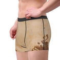 thumbnail image 2 of Uemuo Engraved Coffee On Kraft Paper Pattern Men's Boxer Briefs,Trunk Anti-Chafing,Comfortable, Durable, and Stylish Underwear-Small, 2 of 9