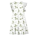 thumbnail image 4 of Robe d'Été pour Femme Wo-Fusoul, Robe Décontractée à Manches à Volants à Double Couche et Col Rond, Tissu Extensible Doux pour le Quotidien, 4 of 8