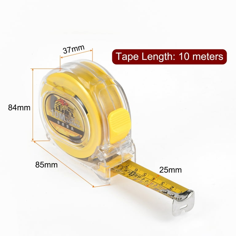 Luban Ruler 10M 32ft Steel Tape Measure Feng Shui Ruler 25mm Wide,  Polycarbonate PC Plastic Case 
