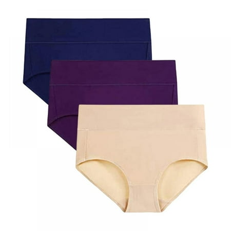 

Xmarks Women s High Waist Cotton Briefs Tummy Control Panties Full Coverage Ladies Panties Plus Size Soft Breathable Underwear Briefs Multipack M-4XL