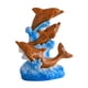 thumbnail image 3 of Figura de delfín de resina, escultura de animal marino, adorno costero de escritorio para sala de estar marrón, 3 of 9