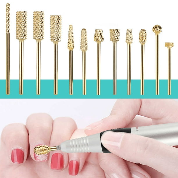12pcs Diamond Nail Drill Bits, Professional Remove Gel Acrylic Cuticle Nail  File Bit Tools for Manicure Pedicure Home Salon Use Great Gift for Women  Girls, 3/32 inch 