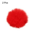 thumbnail image 3 of Uxcell Furry Microphone Windscreen 7mm  x 62mm Mic Cover Windshield for Indoor Outdoor Microphone Red 2 Pack, 3 of 6