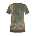 thumbnail image 4 of Womens Summer Tunic Tops for Leggings Casual Short Sleeve Long Shirts with Pockets, 4 of 5