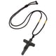 thumbnail image 1 of Fiudx Colgante de Ébano y Madera de Olivo, Símbolo de Cristo Tallado a Mano, Cuerda Ajustable, Regalo Ideal para Momentos Difíciles, Apoyo para Familiares y Amigos, 6 Cm, Incluye 1 Colgante., 1 of 1