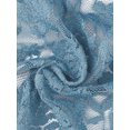 thumbnail image 5 of INSPIRE CHIC Women's Floral Lace Cardigans Tie Front Ruffled Hem Sheer Crop Bolero Shrug XL Sky Blue, 5 of 5
