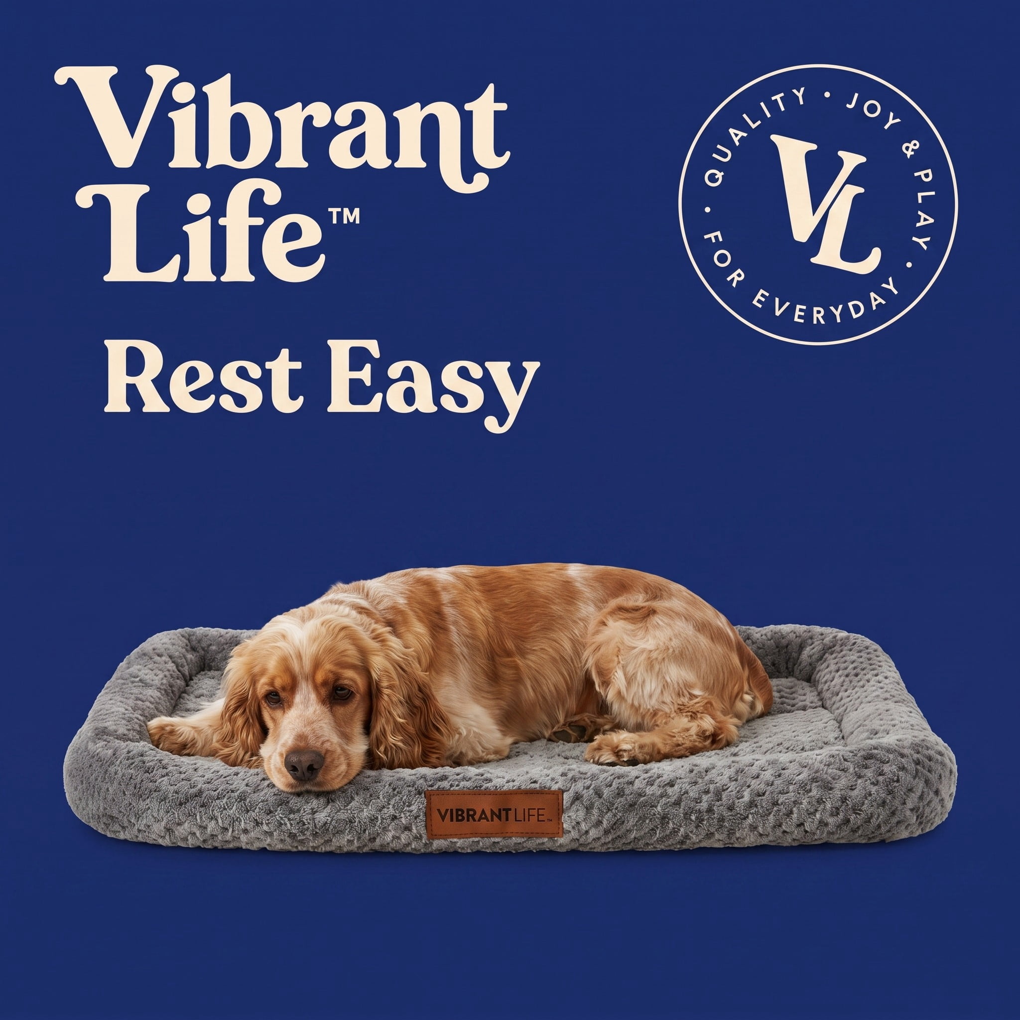 (2 pack) Vibrant Life Medium Soft Cozy Crate Mat, Gray, 30" x 20"