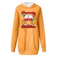 thumbnail image 1 of WEAIXIMIUNG Sweatshirts pour Femmes Décontracté Col Rond Poche Imprimé Verre de Noël Hoodie, 1 of 3