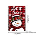 thumbnail image 4 of JOOCAR Let It Snow Snowman Plaid Garden Flag for Winter Christmas Home Outdoor Garden Yard Door Decor 12x18 inch, 4 of 5