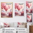 thumbnail image 4 of Designart "Pink Balloon'S Whimsical Spell I" Hot Air Balloon Floater Framed Wall Decor, 4 of 5