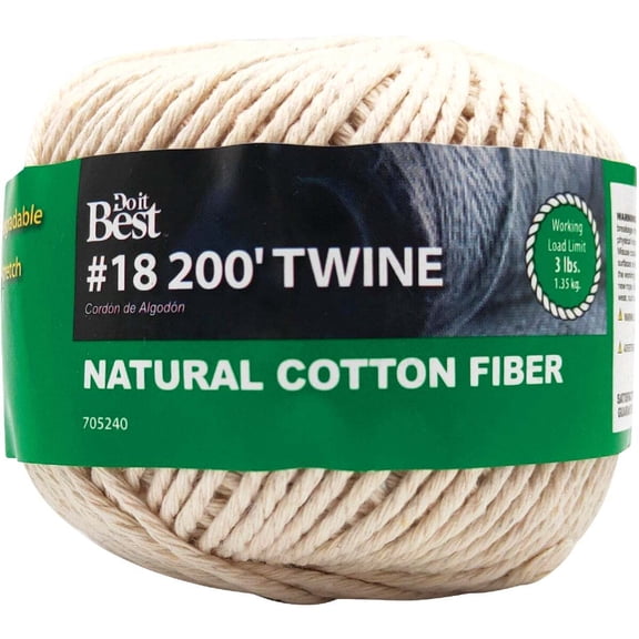 Do it Best Tools Cotton Twine - #18, 200 Ft, Off-White