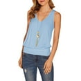 thumbnail image 1 of Dellytop Women V-Neck Sleeveless Tunic Knit Tank Top, 1 of 3