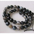 thumbnail image 3 of 15 Sardonyx Faceted 7.5mm Round "Eye" Beads10275, 3 of 3