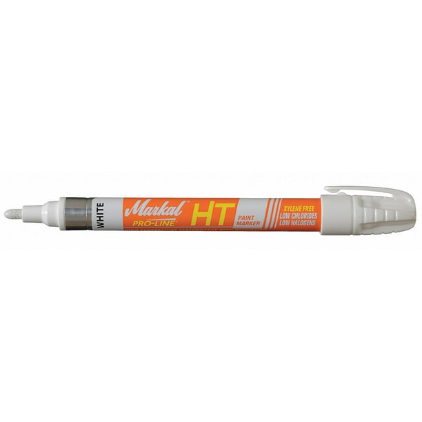 Markal Paint Marker, Permanent, White 97301