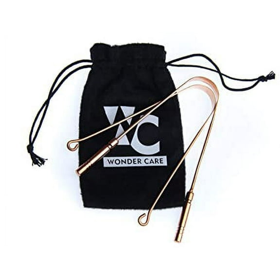 Wonder Care – Copper Tongue Cleaner Couples Pack | Perfect Surgical Tongue Scraper | Copper Pipe  Round Cleaner | Tongue Cleaner Scraper for Adult | Ayurvedic Combo Pack Tongue Cleaner Scraper