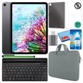 thumbnail image 1 of Apple iPad Air de 10,9" (2022, 64 GB, chip M1, Wi-Fi/Celular, gris espacial) (MM6R3LL/A) Paquete con funda gris con cremallera + protector de pantalla + funda de TPU + teclado + limpiador LCD Apple MM6R3LL/A, 1 of 8
