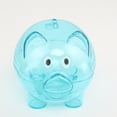 thumbnail image 3 of Transparent Plastic Money Saving Box Case Coins Piggy Bank Cartoon Pig Shaped, 3 of 9