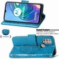 thumbnail image 3 of Wallet Case for Motorola Moto G10/MOTO G30,3D Butterfly Embossing Slim Flip PU Leather Phone Case Magnetic Closure Credit Card Slots Holder Cover for Motorola Moto G30/MOTO G10 HZD Blue, 3 of 16