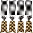 thumbnail image 2 of Xiao Hua 150 bolsas de celofán con cierres giratorios para dulces, galletas, repostería, pasteles, bodas, cumpleaños (negro y blanco), 2 of 4
