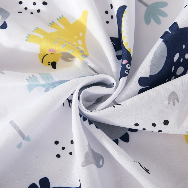 Little Grape Land Crib Sheets for Baby Boys 4 Pack, 28"x 52" Extra Soft Microfiber Crib Sheet Set for Standard Crib & Toddler Mattress Pad, Dinosaur & Elephant & Stars & Navy Blue