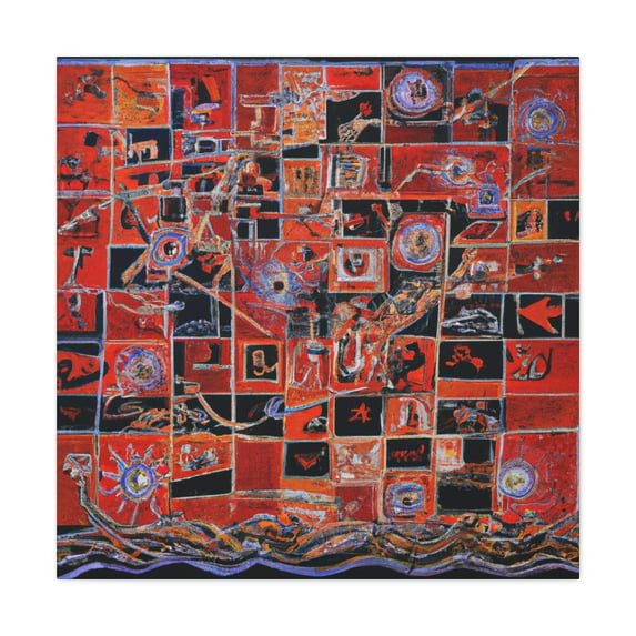 Nautical Chart Expressionism - Canvas
