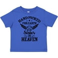 thumbnail image 3 of Inktastic Handpicked for Earth by My Sister in Heaven with Angel Wings Boys or Girls Toddler T-Shirt, 3 of 5