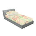 thumbnail image 2 of Ambesonne Colorful Fitted Sheet & Pillow Sham Set, Flowers Polka Dots, Twin, Multicolor, 2 of 2