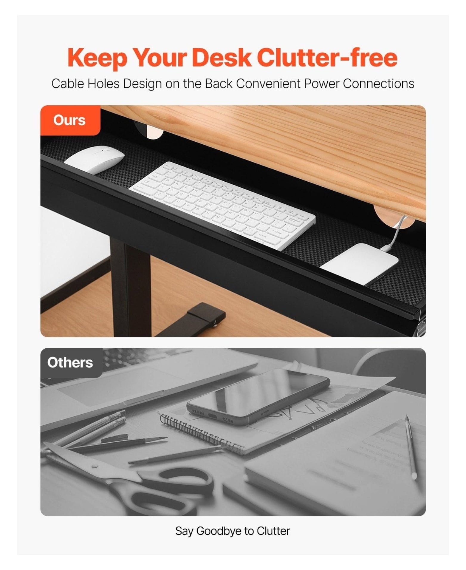 Under Desk Drawer Organizer 33 inch - Slide Out Storage Tray for Home Office, Keyboard Tray, Steel Construction, Smooth Sliding, Legroom Space Saver