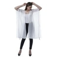 thumbnail image 2 of Moomaya Womens Georgette Shrug Open Front Long Sheer Coverup w/ Tassels, 2 of 7