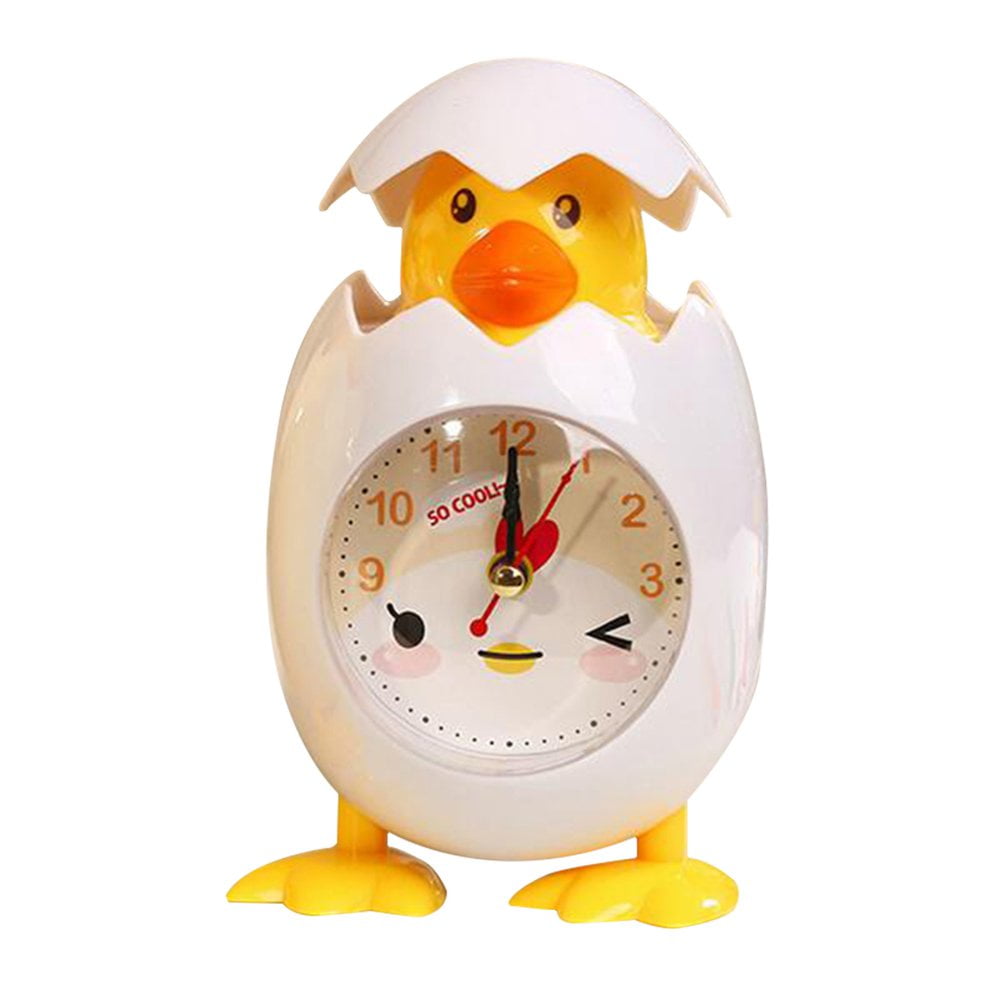 Creative Cartoon Eggshell Chicken Alarm Clock Home Bedside Desk Alarm