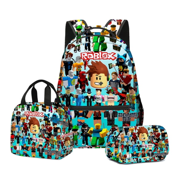 Roblox cute 3D cartoon theme waterproof schoolbag, lightweight travel backpack, backpack