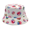 thumbnail image 2 of Women Summer Fashion Beach Print Adjustable Washable Cotton Bucket Hat Sun Hat Outdoors Fish Hat, 2 of 3