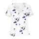 thumbnail image 5 of ICHUANYI Clearance Women's Fashion Printing Casual V-neck Lace Short Sleeve Loose T-shirt Tops(Purple, M) ICHUANYI WER2023081401018, 5 of 5