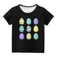 thumbnail image 2 of Edvintorg Kids Easter Shirt 2024 New Summer T Shirts Clearance Fashion Cute Easter Eggs Printed Round Neck Short Sleeve Tee Tops 3-14Years Children's Clothing, 2 of 4